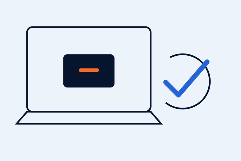 Business laptop recovery plan showing device, encrypted data, backup and secure account actions